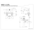 thumbnail image 2 of Kingston Brass KB8611DL 4 in. Centerset Bathroom Faucet, Polished Chrome, 2 of 2