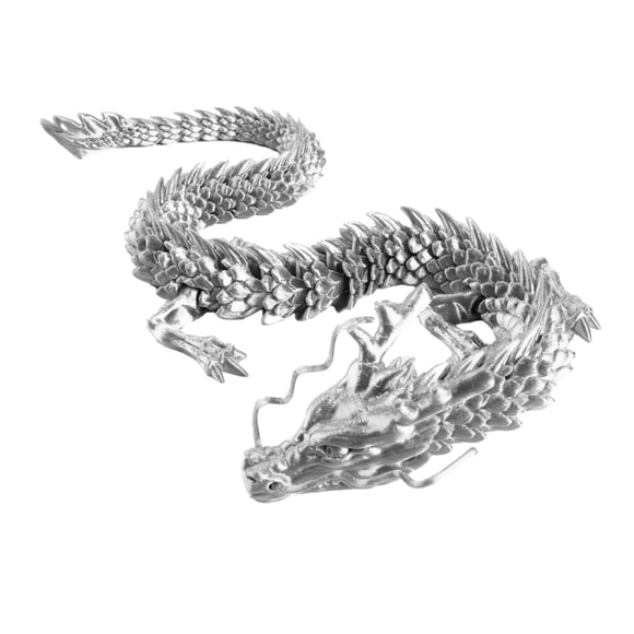 Mascotte de l'Année 2024 Impression 3D Figurine de Dragon Traditionnelle Dragon Chinois Artisanat Art Ornement Miniature Adorable Modèle d'Animal Décoration pour Aquarium Voiture