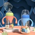 thumbnail image 3 of Taza de alimentación de bebé de 240/300ml para niños, botella para aprender a beber, taza de entrenamiento para recién nacidos con pajita, taza de agua potable para aprender, 3 of 4
