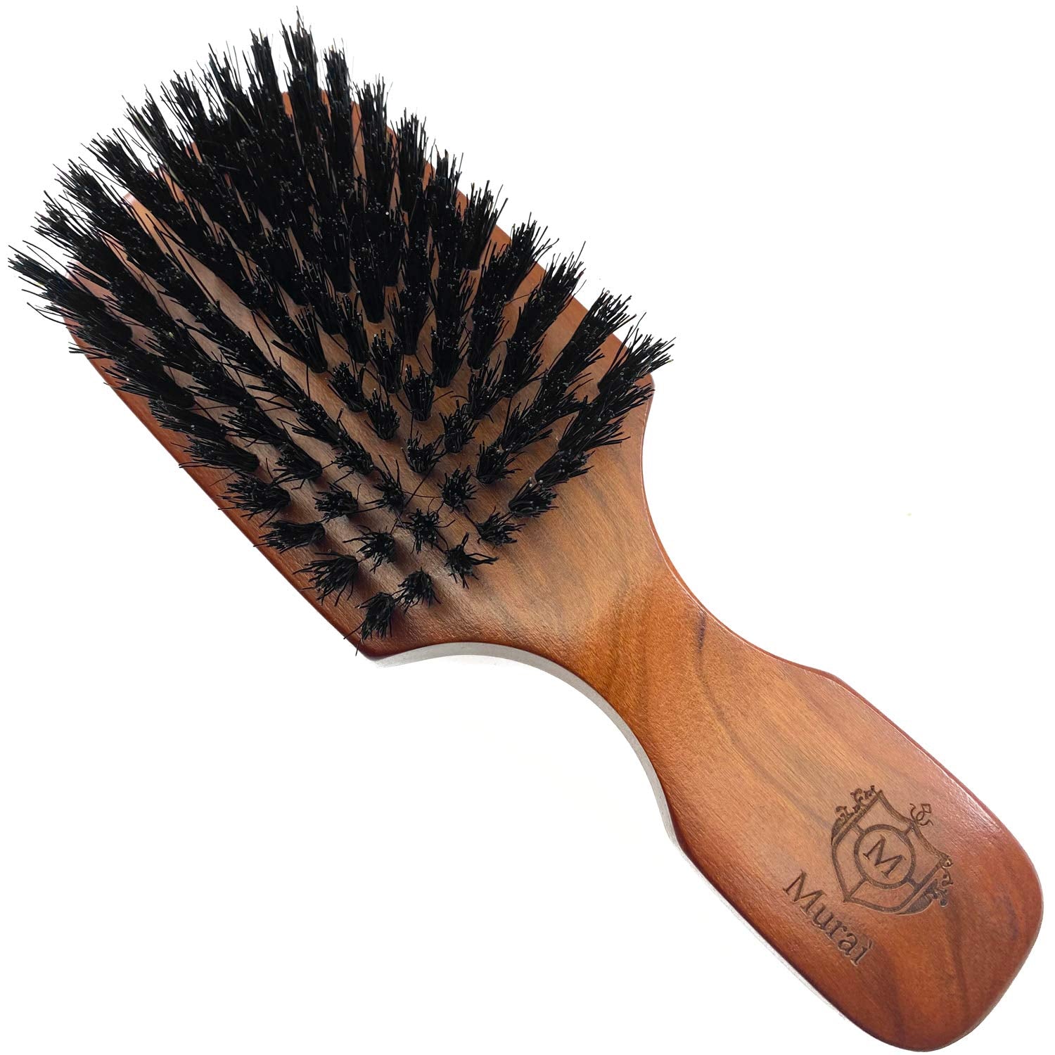 Murai Beard Kit for Men Gift Set GMK1 Mens Beard Grooming Kit - Military Paddle Hair Brush, Large Handle Beard Brush, Pocket Sized Oval Beard Brush, Wood Beard Comb, and Hairbrush Cleaner