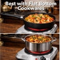 thumbnail image 5 of OVENTE Countertop Infrared Single Burner, 1000W Electric Hot Plate with 7” Ceramic Glass Cooktop, 5 Level Temperature Setting & Easy to Clean Base, Compact Stove for Home Dorm Office, Silver BGI101S, 5 of 7
