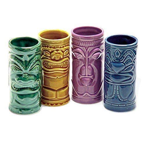 Tiki Mug Set of 4 Tropical
