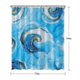 thumbnail image 5 of Blue Marble Gold Swirl Pattern Shower Curtain 72"x84" ,Bathroom Decorative Shower Curtains Set with 12 Hooks,Modern Waterproof Washable Shower Curtain, 5 of 6