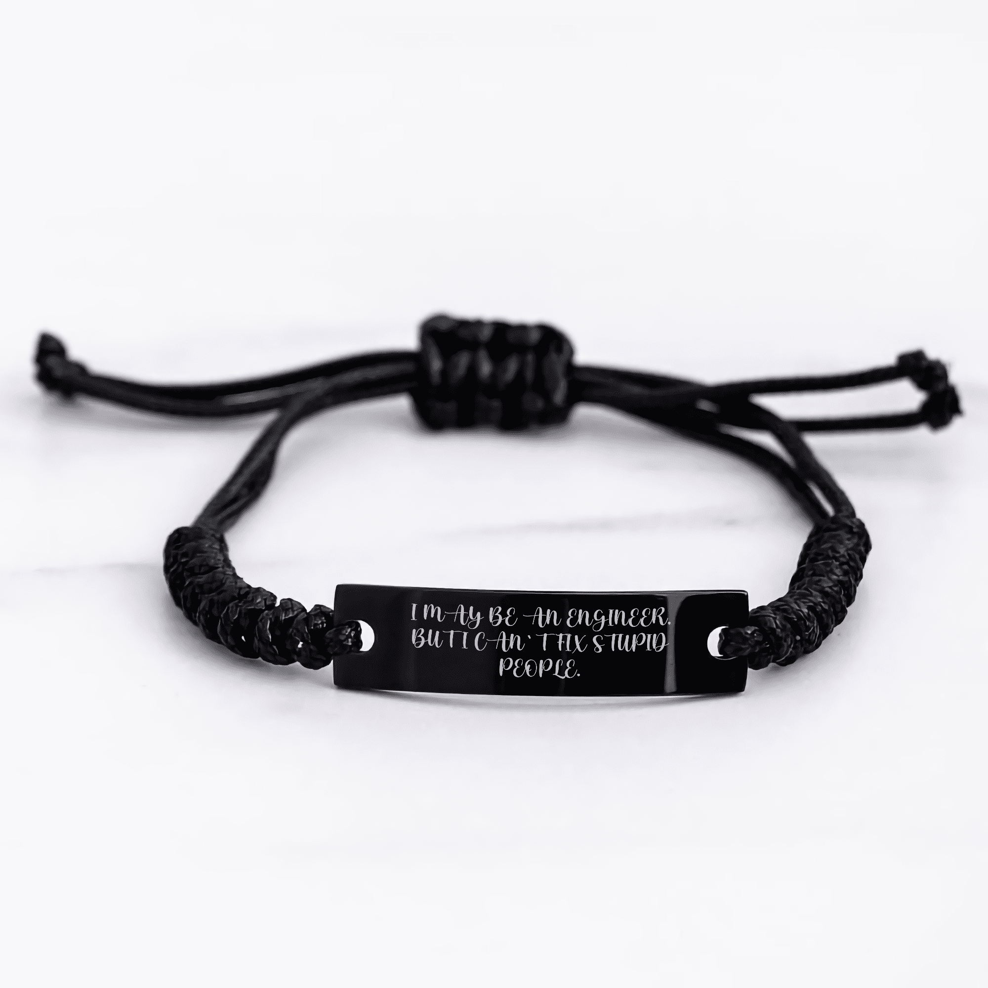 Funny Engineer Gifts for Mom - I May Be An Engineer, But I Can't Fix Stupid People. Rope Bracelet for Women, Men, and Friends from Family - Mother's Day Unique Gifts