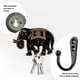 thumbnail image 2 of 2 juegos de llaveros de elefante y loto para pared, de madera, con forma de elefante, organizador de llaves y decoración de loto., 2 of 6