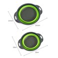 thumbnail image 2 of Coladores plegables de 2 piezas con asas con asas extensibles perfectos para escurrir pasta, verduras, frutas, colador de pasta, colador de fideos, colador de cocina, 2 of 5