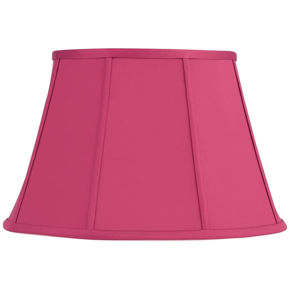 Springcrest Mapo 11" Top x 17" Bottom x 11" High x 11" Slant Lamp Shade Replacement Raspberry Bell Softback Washer Harp Finial