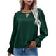thumbnail image 1 of Blusa de lunares de manga larga con cuello alto y cuello alto a principios de primavera para mujer Pompotops  gfhjh15442, 1 of 4