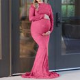 thumbnail image 2 of Vedolay Women Maternity Clothes 2023 Long Sleeve Maternity Dress Clothes Pregnancy Dress Clothes Dresses Hot Pink,S, 2 of 4