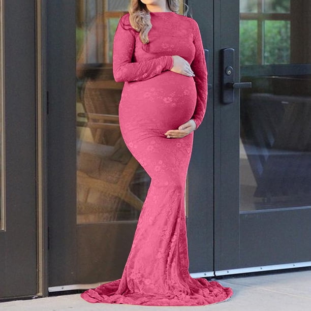 Ketyyh-chn99 Womens Maternity Dresses Long Sleeved Solid Printed Maternity  Dress for Women Hot Pink,XL - Walmart Business Supplies