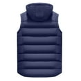 thumbnail image 4 of GHSOHS Mens Winter Coats Lightweight Jackets Sleeveless Vest Keep Warm Padded Cargo Coat Fashion Hooded Zipper Vest Outerwear Dark Blue 3XL, 4 of 4