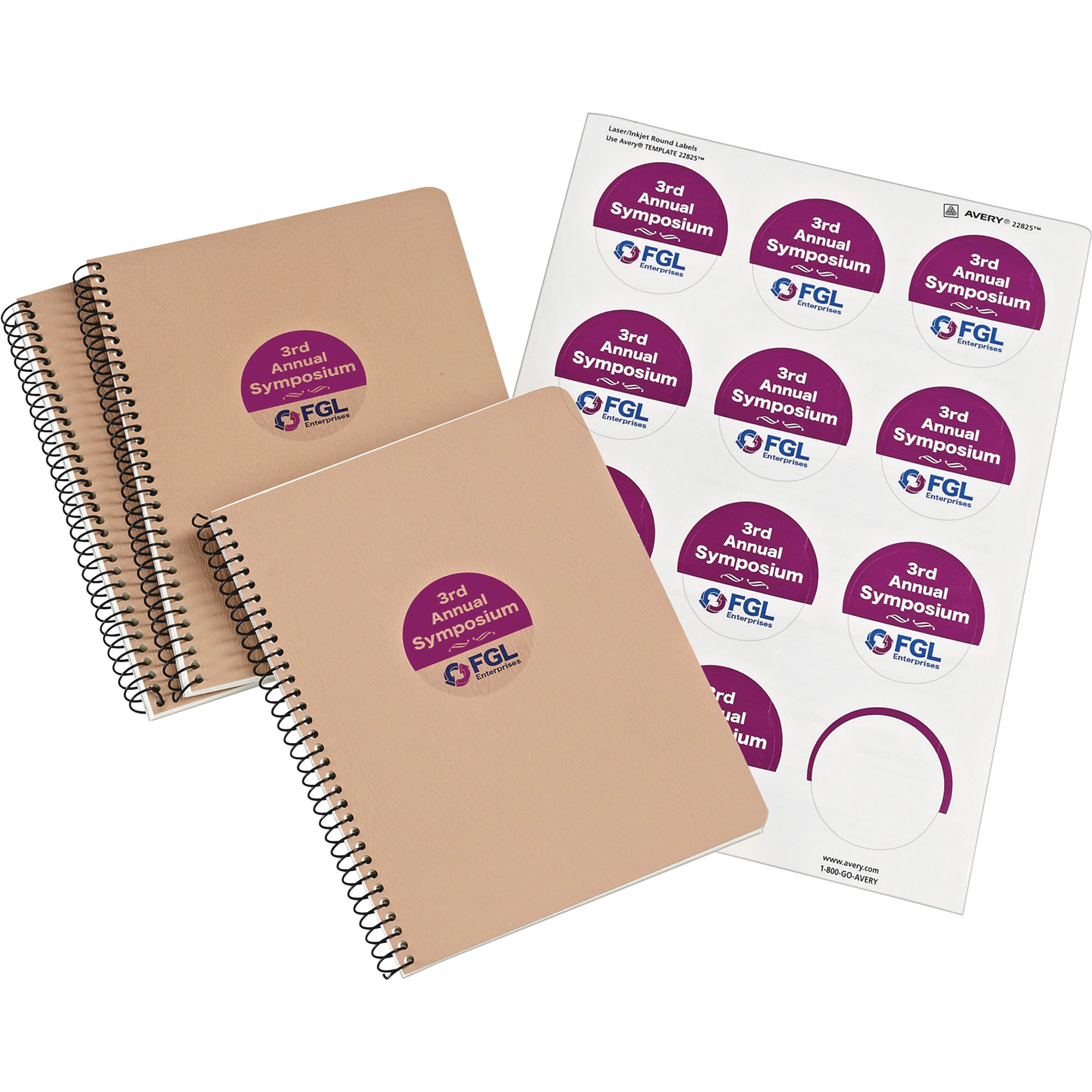 Avery Glossy Clear 2 Round Labels Sure Feed 120 Labels