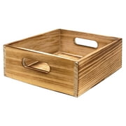 CB Accessories Napkin Holder Tray in Rustic Wood for Farmhouse Kitchen and Table