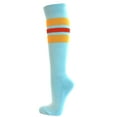 thumbnail image 3 of Couver Gold Yellow/Red Stripes Knee High Sports/Softball Socks, Light Sky Blue Medium, 3 of 8