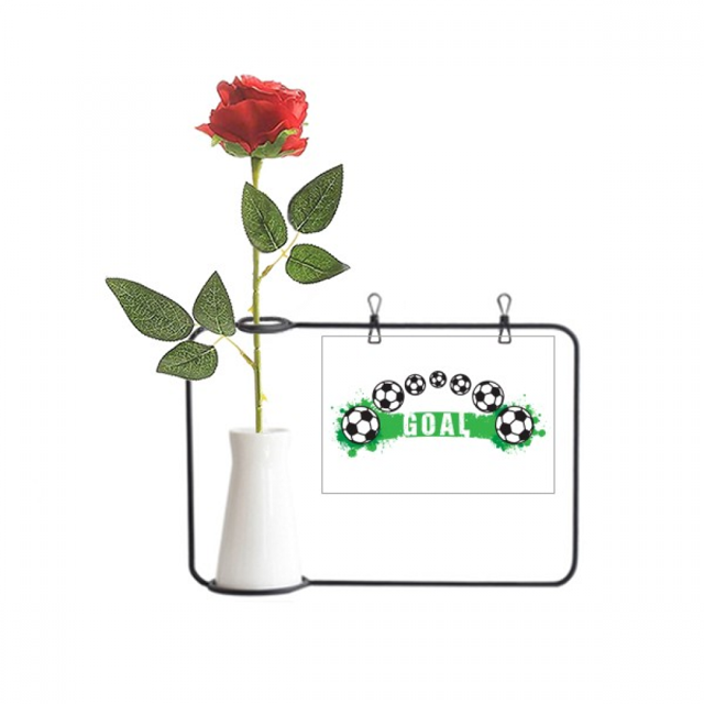 Bridge Soccer Football Sports Artificial Rose Flower Hanging Vases Decoration Bottle