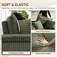 thumbnail image 4 of FFH Oversized Accent Chair with Ottoman for Living Room, Bedroom, Corduroy Lounge Chair with Ottoman, Chaise Lounge Indoor, Green, 4 of 11