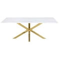 thumbnail image 4 of Coaster Venera Rectangular 79-inch Faux Marble Dining Table White, 4 of 9