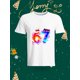 thumbnail image 1 of Christmas Element 67% Well-behaved 33% Naughty Printed White T-Shirt Comfortable and Casual Christmas Style Short Sleeve Top This T-shirt is adorned with Christmas elements and has 67% Well-behaved a, 1 of 6