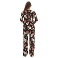 thumbnail image 3 of Just Love Womens Thermal Fleece Pajamas  Extra Warm & Cozy Winter Sleepwear (Black - Holiday, 1X), 3 of 3
