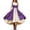 Purple, variant on Halloween Renaissance Medieval Two Piece Dresses For Women, Victorian Lace Up Long Vest Overlay Fairy Midi Dress Vintage Halloween Party Outfit Black XL