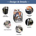 thumbnail image 4 of ALAZA Clear Backpack Orange Tie Dye Marble PVC Transparent BookBag, 4 of 7