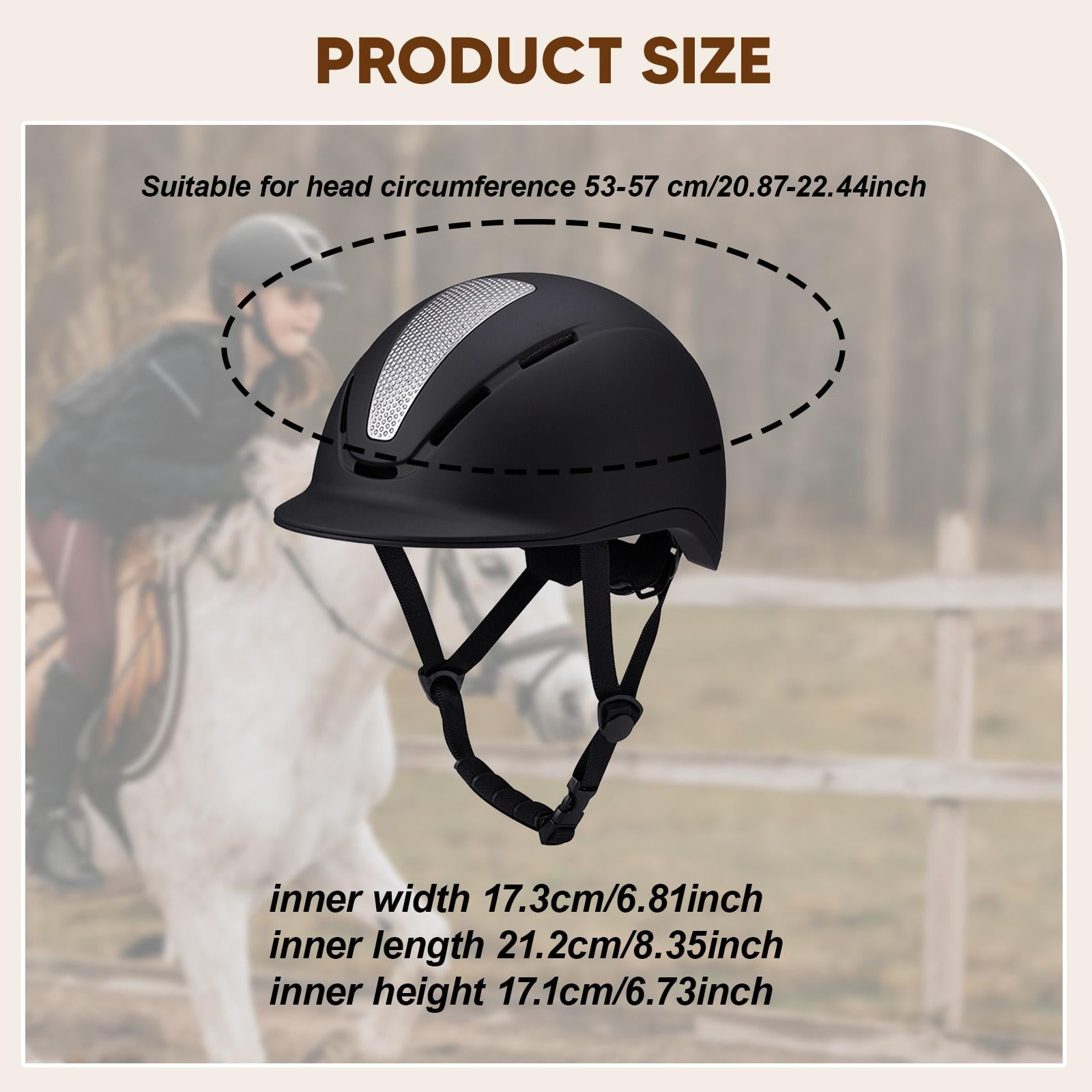 harayaa Equestrian Helmet Adjustable Equestrian Supplies Bike Helmet Horse Equipment Silver