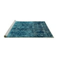 thumbnail image 2 of Ahgly Company Machine Washable Indoor Rectangle Oriental Turquoise Blue Industrial Area Rugs, 8' x 12', 2 of 4