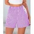 thumbnail image 3 of Shorts PRETTYGARDEN Pijama de Algodón Verano 2025 XXL Morado, 3 of 9