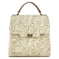 thumbnail image 1 of Bolso Para Dama Hueso Piel Grabado Camel Piel Addae Nueva Imagen, 1 of 5