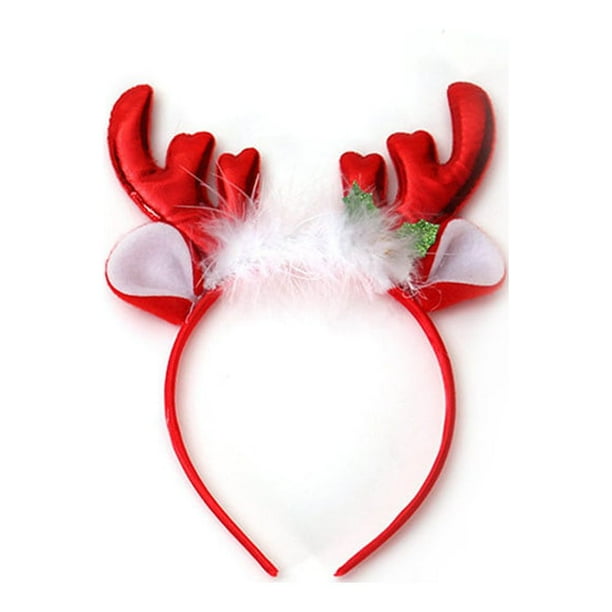 Diadema de Navidad Bewildely Adorno de vestir Rojo Asta para Adultos y Niños