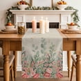 thumbnail image 2 of Table Runner 70 Inches Long for Kitchen Dining, Floral Leaves Dresser Scarf Farmhouse, Dining Table Decorations for Wedding/Parties, Summer Botanical Weeping Watercolor Vintage 13 x 70 In, 2 of 8