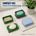 thumbnail image 2 of Leak-Proof Silicone Travel Soap Case with Drainage Lid/Layer, Compact Bar Soap Container, Durable Soap Holder for Camping, Gym, and Travel Size Toiletries (Gray), 2 of 3