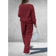 thumbnail image 2 of Conjunto Coordinado PRETTYGARDEN Cuello en V Suelto Rojo Vino Talle S, 2 of 6