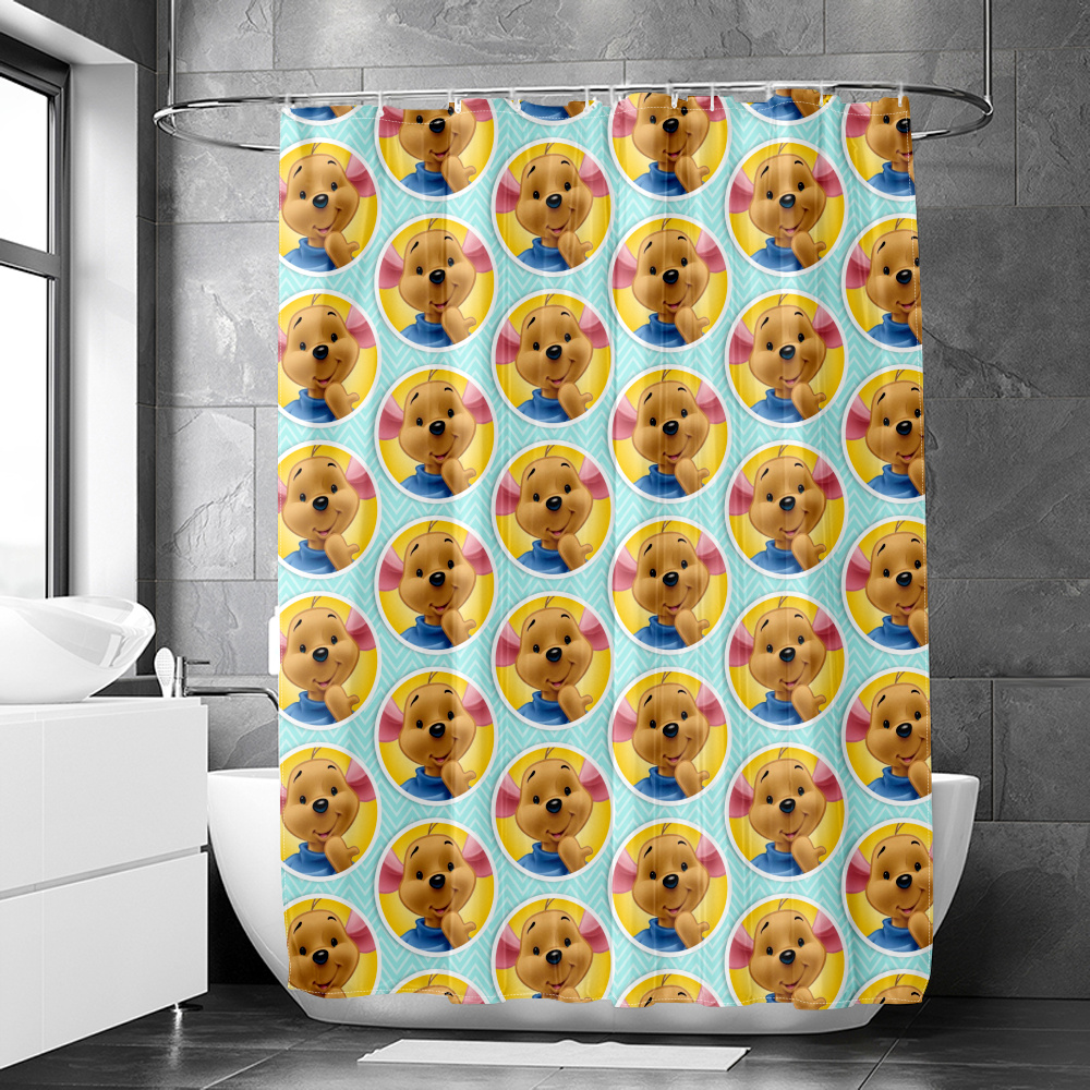 Shower Curtain S90*180cm Winnie the Pooh Bathroom Decor Winnie the Pooh Aesthetic Modern Fabric
