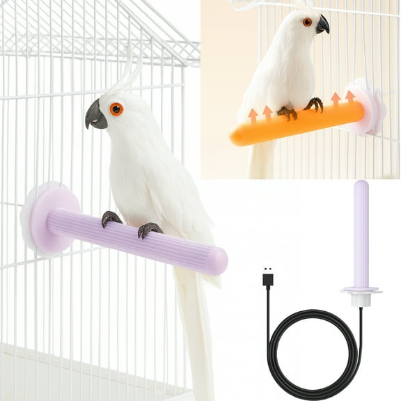 Heated Bird Perch USB Parrot heating station rack Bird Cage Accessory for Budgies Lovebir