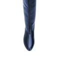 thumbnail image 3 of FSJ Women Almond Closed Toe Knee High Boots Flat Low Heel Stretchy Pull On Long Boots Comfort Fall Winter Walking Shoes Size 8 Navy, 3 of 4