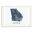 thumbnail image 1 of The Stupell Home Decor Georgia Minimal Blue Marbled Paper Silhouette Wall Plaque Art, 1 of 3