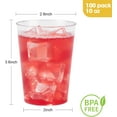 thumbnail image 4 of 100PCS 10oz Clear Plastic Cups for Party, Disposable Clear Plastic Cups, Cocktail Glasses for Wedding Thanksgiving, Christmas, and Parties, 4 of 4
