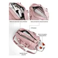 thumbnail image 3 of Maleta Deportiva Quanna Bolsa Gym Viaje Mochila Fitness Bag Color Rosa Con Compartimento Para Zapatos Y Bolsillo Separado Para Viaje Natación Yoga Bolsa De Lona Para Mujeres Y Hombres, 3 of 8