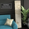 thumbnail image 4 of Oriental Furniture 6 Ft tall Double Sided Mandala on Oak Canvas Room Divider, 3 panel, 4 of 7