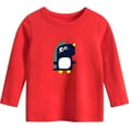 thumbnail image 2 of Cethrio Long Sleeve Tops for Kids, Crew Neck Cotton Printed Spring and Autumn Clothes Red Size 6 T, 2 of 3