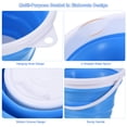 thumbnail image 3 of Uxcell 10L Collapsible Bucket, Portable Folding Beach Bucket for Camping Fishing, Blue, 3 of 6
