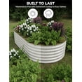 thumbnail image 5 of Adoolla Outdoor Galvanized Raised Garden Bed, Oval Elevated Planter Box for Growing Vegetables Flowers and Herbs, 5 of 7
