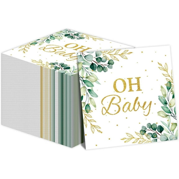Gift Boutique Eucalyptus Leaf Oh Baby Napkins