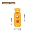 thumbnail image 2 of Unique Bargains 30Pack 4mm Cord Lock Plastic Double Hole Spring Toggle Stoppers, Yellow, 2 of 5