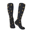thumbnail image 4 of Easygdp Christmas Deers Soccer Socks Sport Knee High Socks Calf Compression Athletic Socks for Men and Women, 4 of 9