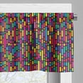 thumbnail image 5 of Ambesonne Colorful Valance & Curtain, Geometrical Abstract, 55"x24", Multicolor, 5 of 6