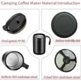 thumbnail image 3 of NEW 2025 Pour Over Coffee Maker Camping Coffee Maker Set 500ML, 304 Stainless Steel Portable Coffee Maker 4pcs, camping coffee pot for Outdoor, Travel, Home, Office（Without a Pot）, 3 of 9