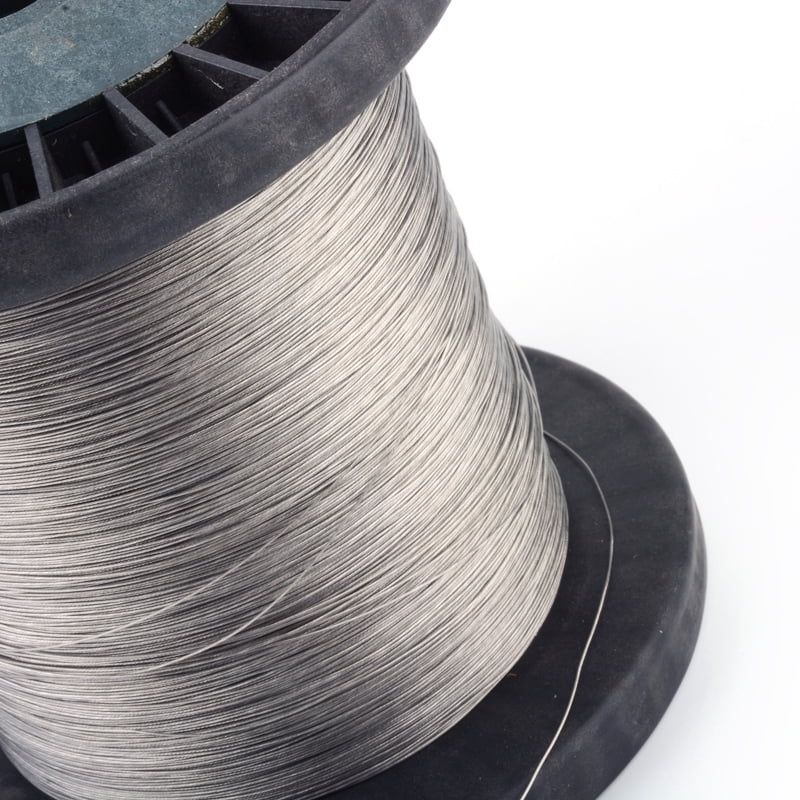 Tiger Tail Wire 201 Stainless Steel Wire with Random Spool Stainless Steel Color 23 Gauge 0.6mm about 500m/500g