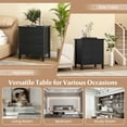 thumbnail image 6 of Giantex Compact Nightstand, Small Bedside Table Dressers w/Solid Wooden Legs, Black, 6 of 8